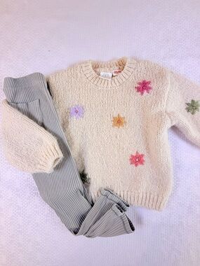 ZARA Outfit Set | Knit Sweater and leggings | 4-5T